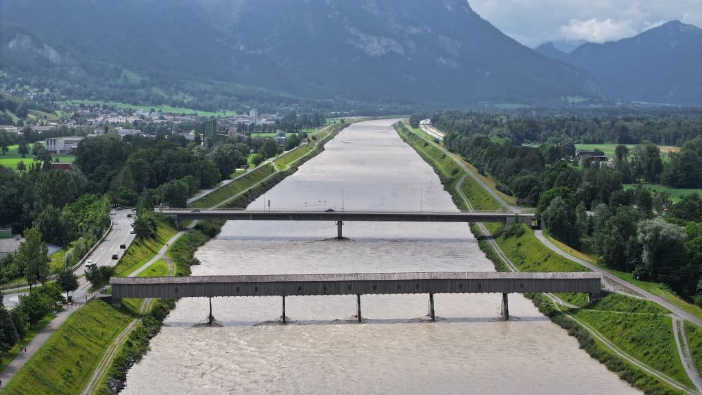 Alte Rheinbrücke Vaduz–Sevelen drone Liechtenstein Vaduz cosa vedere fare visitare visit