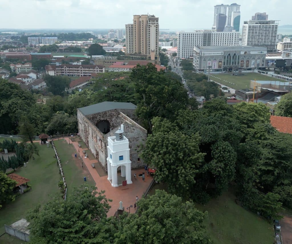 st Paul church cosa vedere fare visitare visit Malaysia malesia Malacca Kuala Lumpur drone